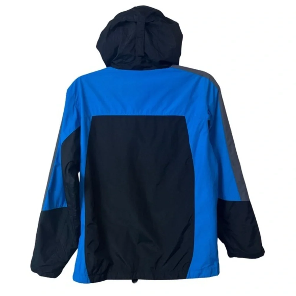 Columbia Interchange Hooded Rain Jacket Colorblock Blue Boys Size‎ L 14/16